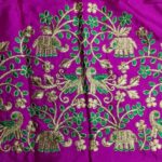 elephant & floral computer embroidery design (code: c 103)