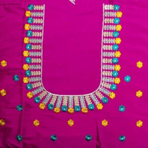 floral neck embroidery design (code: c 106)