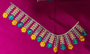 floral neck embroidery design (code: c 106)