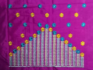 floral neck embroidery design (code: c 106)