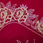 floral neck embroidery design (code: c 109)
