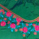 floral neck embroidery design