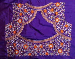 all over embroidery work with fabric (code: c 102)