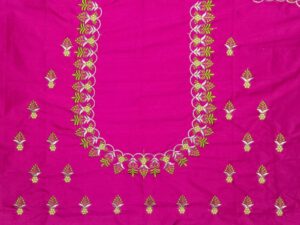 floral neck embroidery design, c 127