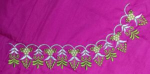 floral neck embroidery design, c 127