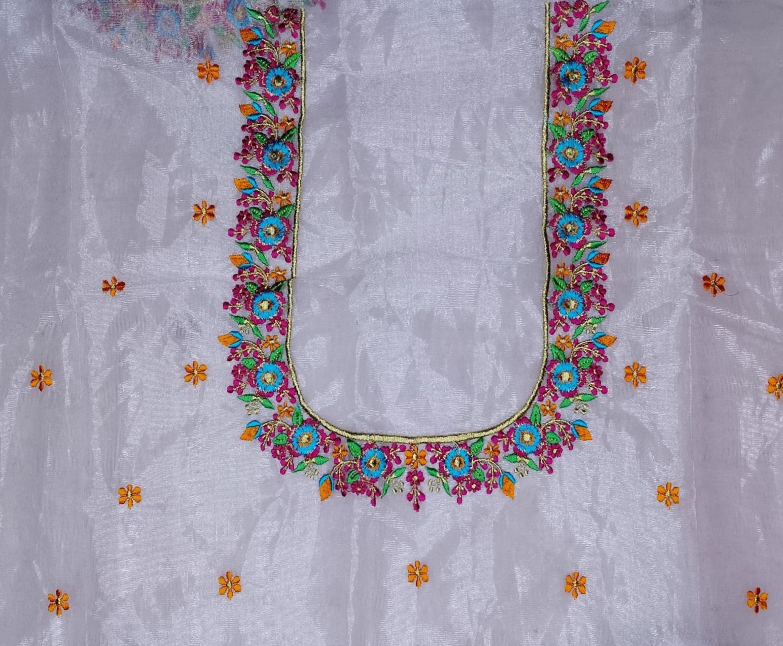 floral neck embroidery (code: c 150) floral neck embroidery (code: c 150)