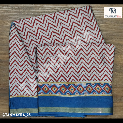 ash color with maroon shade, kalamkari print daily wear saree