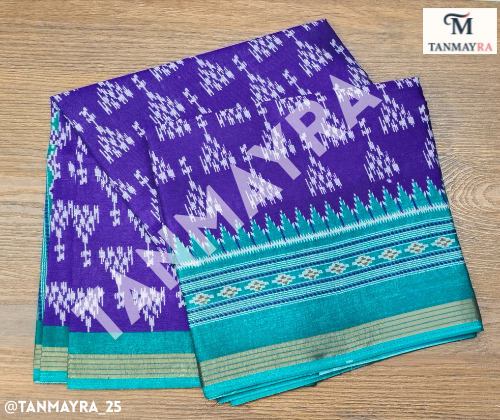 violet color ikat print daily wear saree violet color ikat print daily wear saree