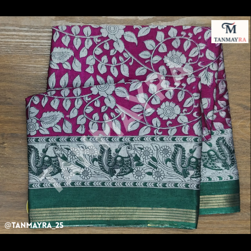 kalamkari print daily wear saree